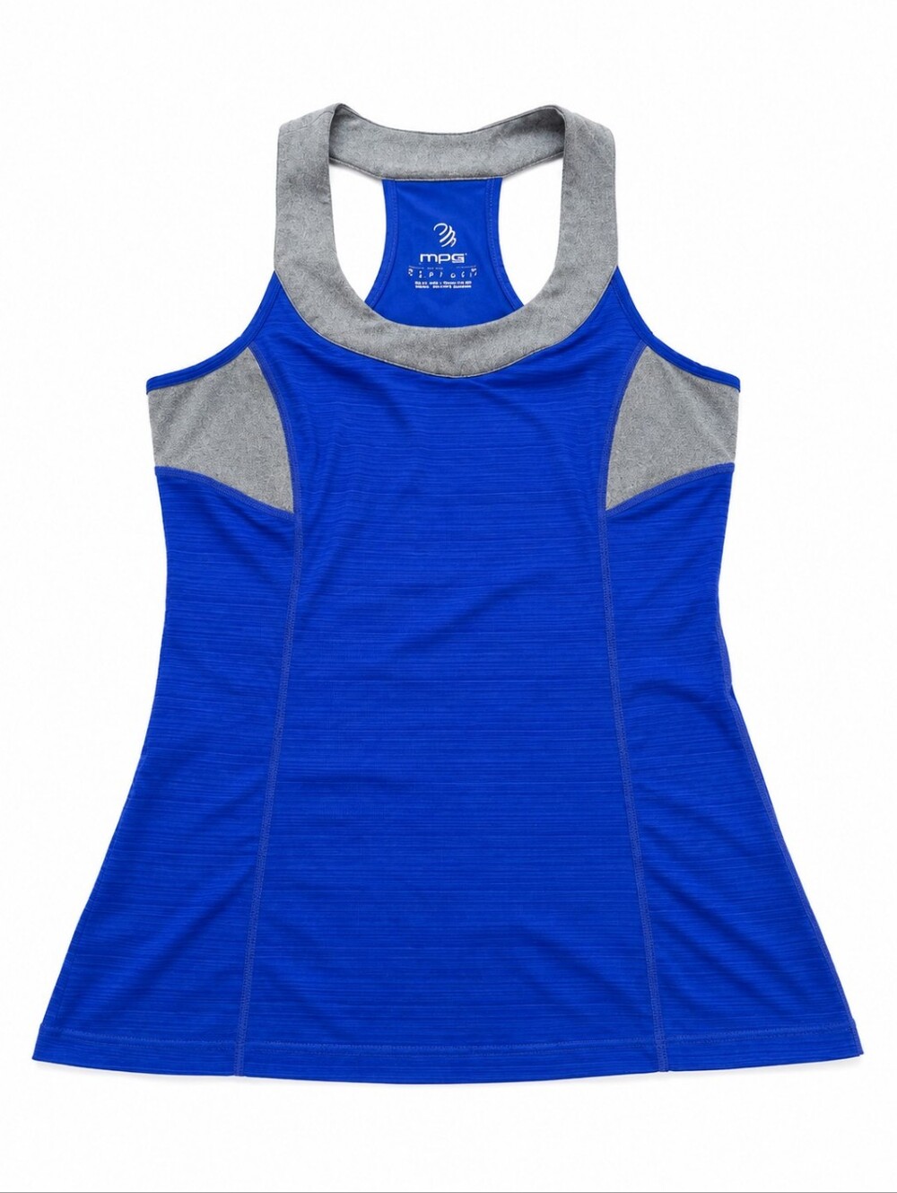 Marika Women’s Royal Blue Athletic Tank with Gray Trim Medium
